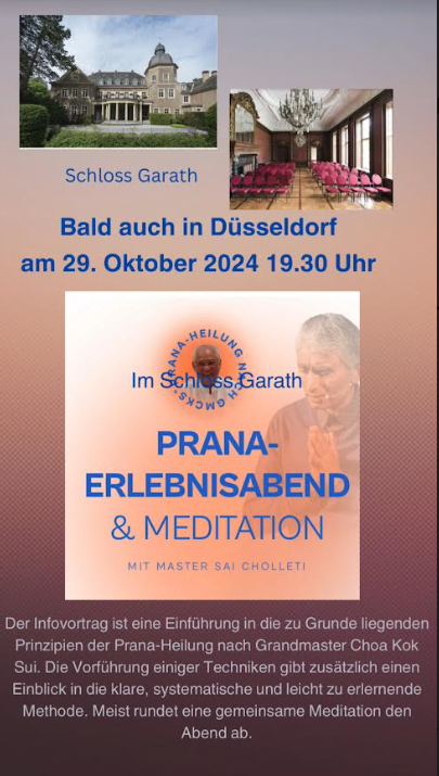 Prana-Erlebnisabend mit Master Sai